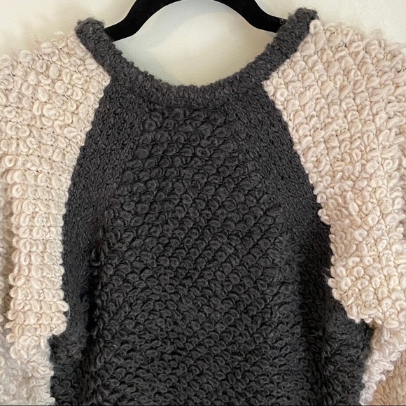 IRO Colorblock Ecru and Charcoal Gray Sweater - Picture 11 of 15